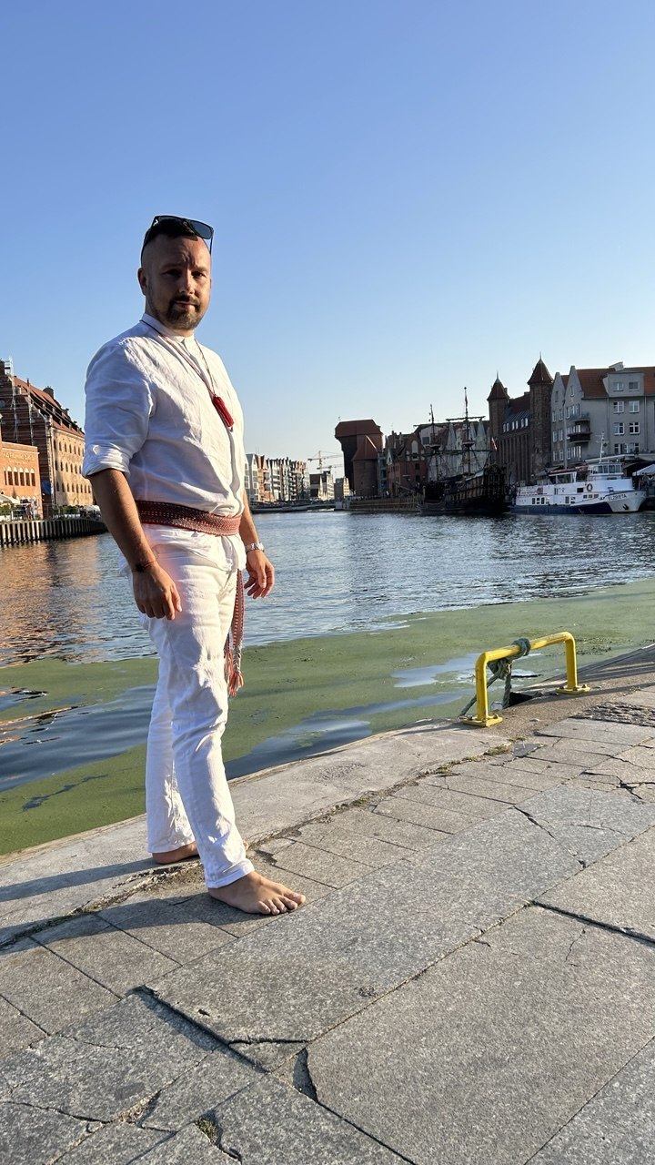 Piotr Jawornik nad Motławą w Gdańsku